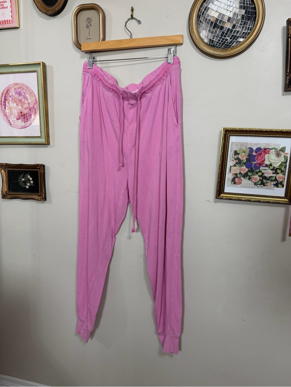 aerie Pink Drawstring Jogger Pants